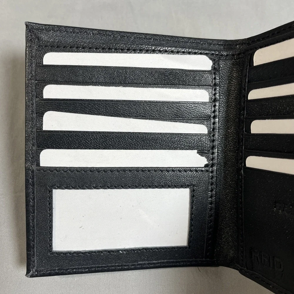 F&L CLASSIC RFID Blocking Mens Bi-Fold Style Premium Leather Wallet New In Box